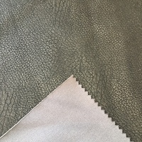 Tissu d'habillement élastique imperméable imprimé lavé, simili cuir PU pour robes et vêtements
