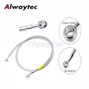 AN3ท่อเบรคไฮดรอลิคเหล็กเบรกรถจักรยานยนต์ M10ใช้ได้กับทุกรุ่นท่อน้ำมันแบบถักเคลือบ PU - Product Image 4