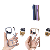 Luxe Clair Magnétique TPU + PC Téléphone étui pour iphone 11 12 13 14 15 16 Pro Max Plus Métal Caméra Cadre Antichoc Housse De Protection