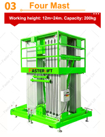 Échafaudage télescopique mobile hydraulique en aluminium Faster Lift 16m 18m 20 mètres, plateforme aérienne pour les ateliers de réparation de machines