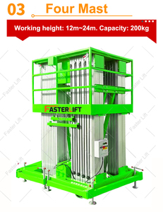 Échafaudage télescopique <span class=keywords><strong>mobile</strong></span> hydraulique en aluminium Faster Lift 16m 18m 20 mètres, plateforme aérienne pour les ateliers de réparation de machines - Product Image 5