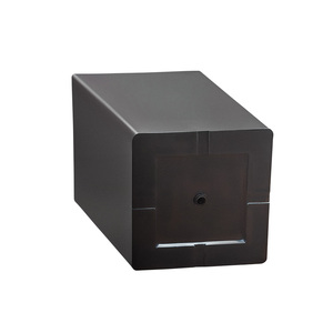 Zwarte kunststof plantenbak - Modern taps toelopend ontwerp met brede rand voor binnen- en buitenplanten - Product Image 3