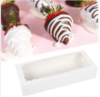 IMEE Rectangulaire Blanc Carte Fenêtre En Gros Boîtes En Papier pour Gâteau Oeuf Tarte Muffin Tasse Pâtisserie Emballage