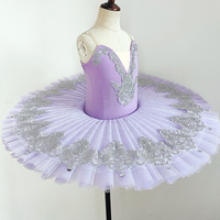 Tutu de Ballet Classique Professionnel pour Adultes et Enfants, Tutu Plateau Blanc Lac des Cygnes, Costume de Danse de Fête Ballerine pour Filles et Femmes