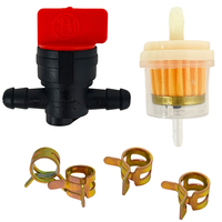 90 °   180 °   Vanne d'arrêt de carburant 1/4, filtre en papier, ensemble d'accessoires pour système de carburant, vanne d'arrêt de carburant anti-obstruction et anti-dommages