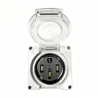 Prise extérieure NEMA 14-50 IP66 résistante à la poussière et à la corrosion, 50A 125/250V, prise de charge pour véhicules électriques, installation rapide, norme américaine