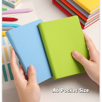 Source Factory A6 mini bolsillo portátil pequeño con bolígrafo Oficina PU cuero tapa blanda diario cuaderno caja de regalo conjunto para la escuela
