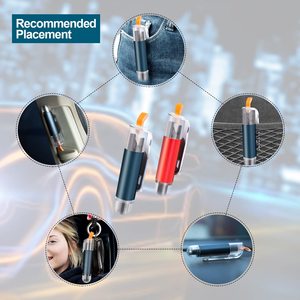 Mini marteau de sécurité de <span class=keywords><strong>voiture</strong></span> une seconde outil d'évacuation de sauvetage brise-verre de Type ressort pour terre et sous-marin - Product Image 5