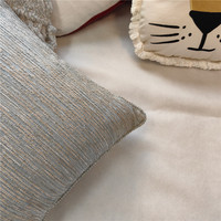 Housse de coussin carrée en jacquard métallique 100% polyester personnalisée, luxueuse, douce et décorative pour la décoration de la maison