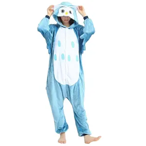 Унисекс зимняя Милая панда скелет женская ночная одежда Аниме костюмы взрослые фланелевые пижамы пижамные костюмы