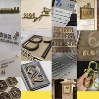 DakeSign Factory OEM Plaque de porte personnalisée en acrylique et acier inoxydable pour hôtel, maison, numéro de chambre, étanche IP65, antirouille