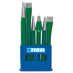 Juego de cinceles y punzones Fervi con soporte de plástico, 6 piezas - Product Image 2