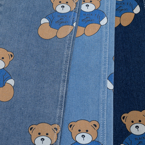 Tela Vaquera Ecológica con Estampado de Dibujos Animados, Lindo Oso Panda, Diseño Personalizado Exquisito, OEM 300M, Suave y Cómodo para Niños - Product Image 2
