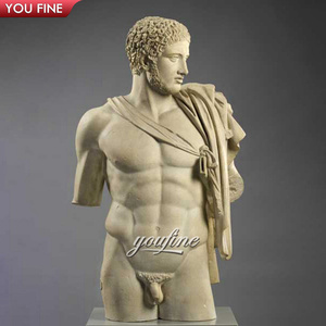 Estatua de Torso Masculino <span class=keywords><strong>Romano</strong></span> <span class=keywords><strong>Antiguo</strong></span> de Mármol, Tamaño Real, Personalizada - Product Image 1