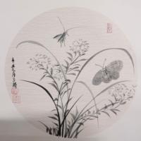 Collections culturelles, papier Xuan chinois fait main, peintures de narcisse, pivoine, lotus, orchidée, décorations murales en encre, cadeau artisanal