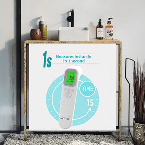 Thermomètre médical numérique à lecture rapide Health Care100+, sans contact, pour le front, l'oreille et le corps, indicateur de température corporelle, en plastique - Product Image 3