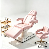 Table de massage électrique chauffante de luxe pour soins du visage, lit médical, mobilier de salon de beauté, table d'extension pour massage