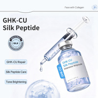 Ampoule Intensive au Collagène, Soie, PDRN, Peptide de Cuivre et EGF pour Soin Raffermissant, Lissage des Rides Fines, Éclat Radieux 40mL