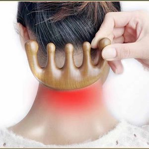 Peine de madera con logotipo personalizado, cepillo de masaje para el cuero cabelludo, peine de sándalo con alambre dorado para el crecimiento del cabello, peine de masaje, regalo para mujeres, cepillo de masaje para el cabello - Product Image 6