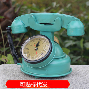 Adorno de Teléfono Vintage de Metal Redondo de 23x18x17cm, Decoración para el Hogar, Accesorio de Exhibición - Product Image 5