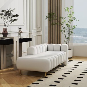 Modern Velvet Upholstered Bench Chaise Lounge <b>Shoe</b> Stool Comfortable Bedroom Furniture - Product Image 2