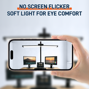 Lampe de bureau LED numérique intelligente DC moderne en gros pour OEM, avec bras réglable, fixation par pince, USB, gradation précise, éclairage de travail pour - Product Image 4