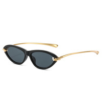 Kacamata Hitam Kenbo Cat Eye UV400 Bingkai Logam PC Trendy Street Outdoor Unisex