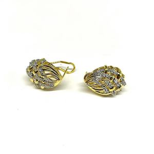 <b>Stud</b> <b>Earrings</b> Gold Oval Geometric Micro Inlaid Zircon Fashion Women Gift Jewelry - Product Image 4