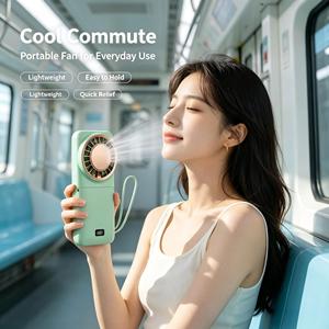 Mini ventilateur portable classique rechargeable USB avec veilleuse, idéal pour la voiture et la poche, parfait pour les retours et les remplacements. - Product Image 1