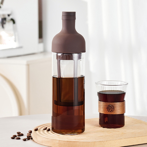 Nouvelle bouteille en <span class=keywords><strong>verre</strong></span> de <span class=keywords><strong>thé</strong></span> au café infusé <span class=keywords><strong>à</strong></span> froid de qualité supérieure <span class=keywords><strong>avec</strong></span> <span class=keywords><strong>filtre</strong></span> en acier inoxydable de qualité alimentaire - Product Image 4