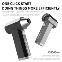 Mini Soplador de Aire Comprimido Industrial de Aluminio de 120W, 120000 RPM, Motor sin Escobillas Inalámbrico, Ventilador Recargable para Limpieza de Cámaras