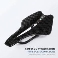 Selle de vélo personnalisée à coque en fibre de carbone ultralégère, coussin en treillis TPU imprimé en 3D, creuse, pour vélo de route, VTT, gravel