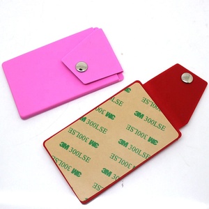 Custom Printed Logo Silicone Phone Secure Snap <strong>Button</strong> Closure Pocket with Stand Perfect for Carrying <strong>Identification</strong> Cards and Cr - Product Image 4