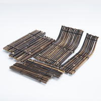 Decoración Japonesa Coreana para Sushi y Sashimi, Escalera de Bambú, Tiras de Cerca, Tablón, Biombo, Estilo Antiguo, Retro, Hecho a Mano, Patrón Vegetal, Plato
