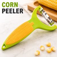 RVS maispeller met maïsvormig handvat en antislip grip voor het schillen van groenten & fruit in de keuken