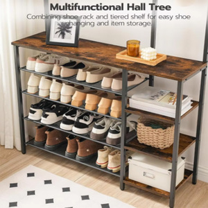 Gran oferta, Banco de entrada moderno con Zapatero y árbol de salón, solución de almacenamiento práctica para el hogar - Product Image 4