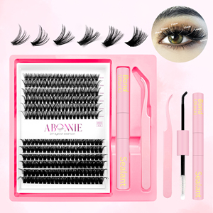 Tùy Chỉnh Wispy Lông Mi Cụm Cuốn Sách Cashmere Nhãn Hiệu Riêng Chồn Tự Làm Lông Mi Mở Rộng Kit Nguồn Cung Cấp Bán Buôn Fluffy Cụm Lông Mi - Product Image 6