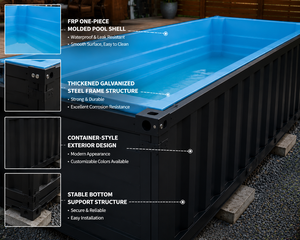 <span class=keywords><strong>Piscine</strong></span> <span class=keywords><strong>hors</strong></span> <span class=keywords><strong>sol</strong></span> rectangulaire en <span class=keywords><strong>acier</strong></span> OEM personnalisée de 8 mm pour usage domestique et commercial, durable et étanche - Product Image 6
