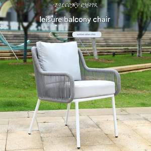 Personnalisé villa extérieur corde tissé extérieur <span class=keywords><strong>jardin</strong></span> loisirs balcon chaise moderne simple simple protection solaire dossier meubles - Product Image 3