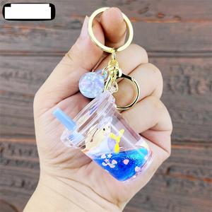 Mini llavero de plástico con figuras de animales en 3D, llavero de plástico con arena movediza, regalo personalizado, colgante de muñeca artesanal de PVC - Product Image 4