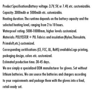 ถุงมือสกีฤดูหนาว ให้ความร้อนในตัว กันน้ำ กันลม ปิดด้วยเชือกผูก ใช้งานหน้าจอสัมผัสได้ เหมาะสำหรับทุกเพศ โพลีเอสเตอร์/PU สำหรับ - Product Image 6