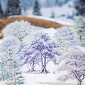 20 autocollants PET par paquet Arbre Ombre dans la <span class=keywords><strong>neige</strong></span> Série Hiver Arbre Aménagement Paysager Manuel Matériaux 6 - Product Image 3