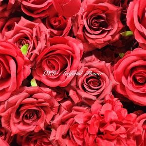 Muro de Flores Personalizable, Rollo de Tela Roja para Decoración de Bodas, Fondo de Flores Artificiales de Seda - Product Image 4