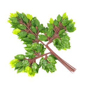 Foglie di Baniano Artificiali, Rami Finti, Fogliame Realistico con Texture Rivestita in Colla, Fiori di Seta per Decorazioni Autunnali - Product Image 5