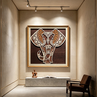 Tableau relief 3D sculpté main, déco murale minimaliste lignes concaves convexes pour salon hall d’hôtel