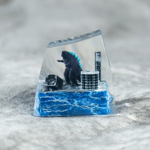 MINI PLANET Capuchons de touches créatifs en résine imprimés en 3D personnalisés pour les commutateurs MX Clavier mécanique Thème de <span class=keywords><strong>destruction</strong></span> urbaine fait à <span class=keywords><strong>la</strong></span> main - Product Image 2