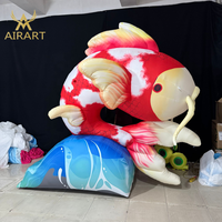 Ornement gonflable de poisson koi de qualité supérieure pour la décoration du Nouvel An chinois 2026, figurine de poisson koi, costume de mascotte de poisson