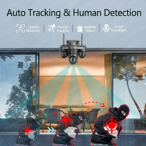 3PTZ 30x Optische <span class=keywords><strong>Zoom</strong></span> <span class=keywords><strong>Max</strong></span> Ultra HD 35MP 7-lens 4-View Auto Tracking Wifi IP CCTV Beveiligingsnetwerk Draadloze Surveillance Camera's - Product Image 5