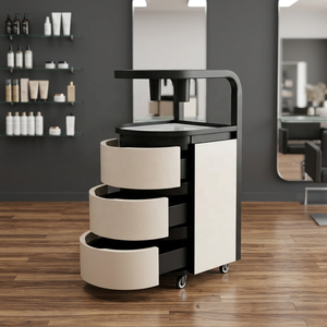 Chariot de rangement multi-niveaux de luxe pour salon de beauté, chariot à pousser pour extensions de cils, chariot à outils et shampoing - Product Image 5
