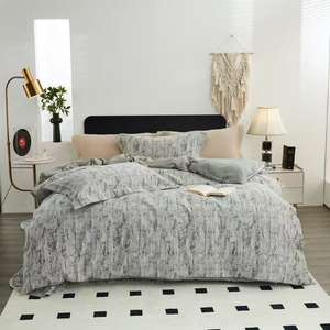 Ensemble de draps de literie de luxe 100% coton personnalisé impression motif végétal nombre de fils élevé pour la maison ou l'hôtel - Product Image 1